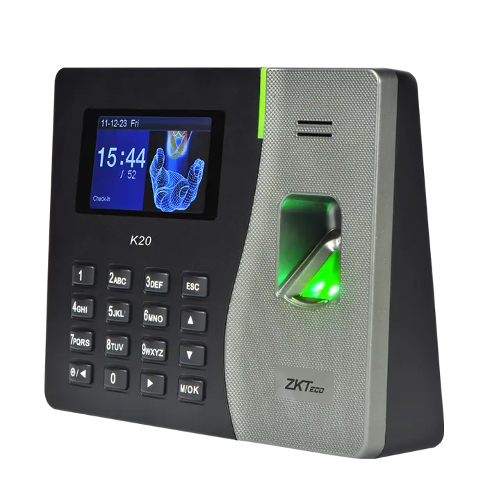 Biométrico Terminal IP de Huella Digital para control de Asistencia, 500 huellas, 50000 eventos Modelo K20 Marca ZKTeco