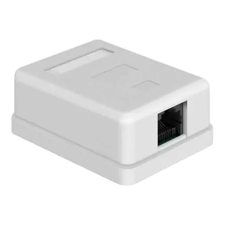 Roseta Marca Quest de 1 Puerto con Dado plano Supranet Cat6 