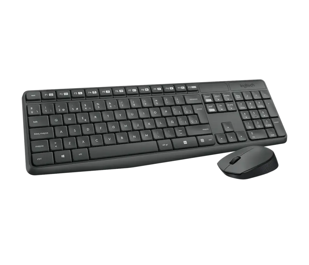Juego de teclado y ratón Inalámbrico - USB  Modelo MK235 Negro Marca Logitech 