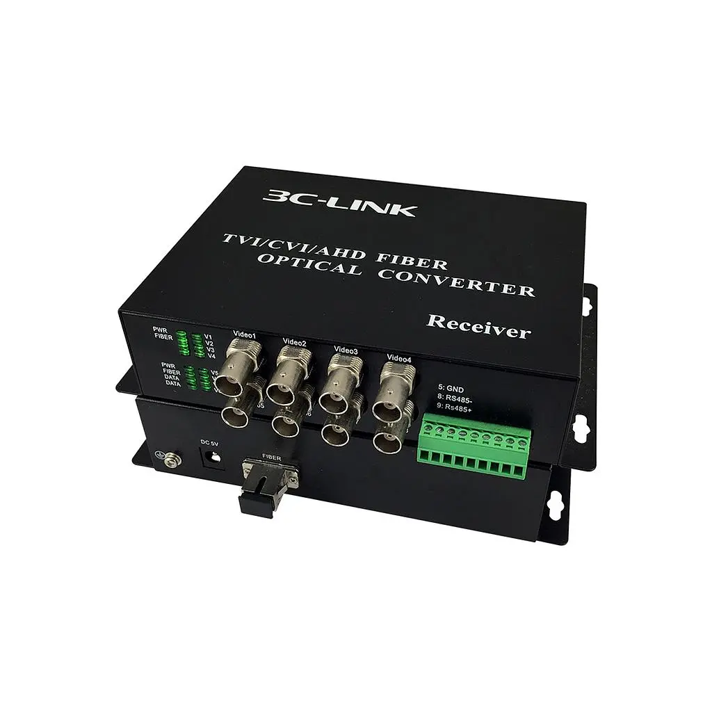  Media Converter TVI 8 canales 1080P, TX/RX en un hilos SM, SC, 20 Km, Modelo 3C-TVIT-8HVD Marca Nextlink