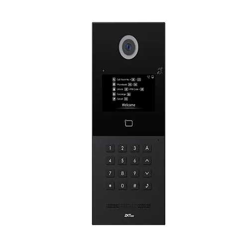 Estación de vídeo inteligente para exteriores que integra a la perfección las funciones de videoportero con la lectura de tarjetas IC y la verificación de códigos PIN, ofreciendo una solución integral de control de acceso.  Modelo VEX-B24L  Marca ZKTeco