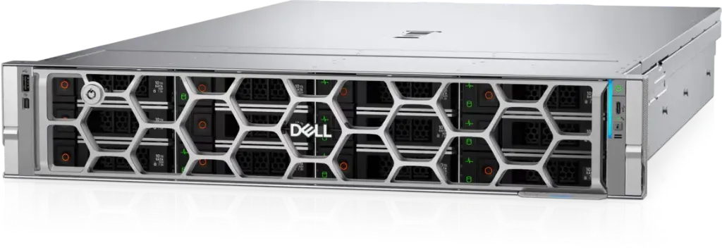 El servidor Dell R570 con procesador Xeon 6521P ofrece rendimiento empresarial y almacenamiento de 480GB para entornos críticos.