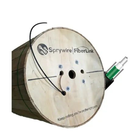 Fibra Óptica Armada 24 hilos Carrete de 5KM SM G652D GYXTW , Single Jacket 7.0mm Marca SpryWire Fiberlink
