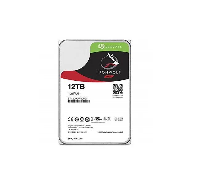 Disco Duro 12 TB, Hard drive - Internal hard drive - 3.5" - 7200 rpm - SATA - NAS Modelo ST12000VN0008 Marca Seagate SkyHawk 