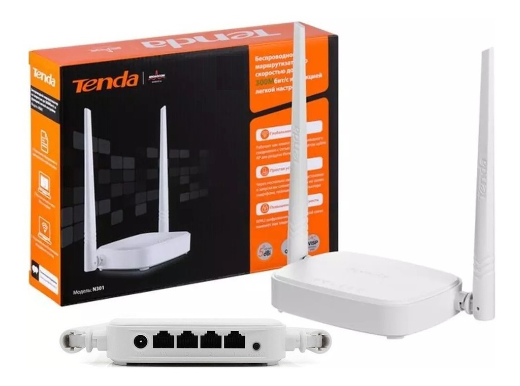 Router 2 antenas, marca Tend