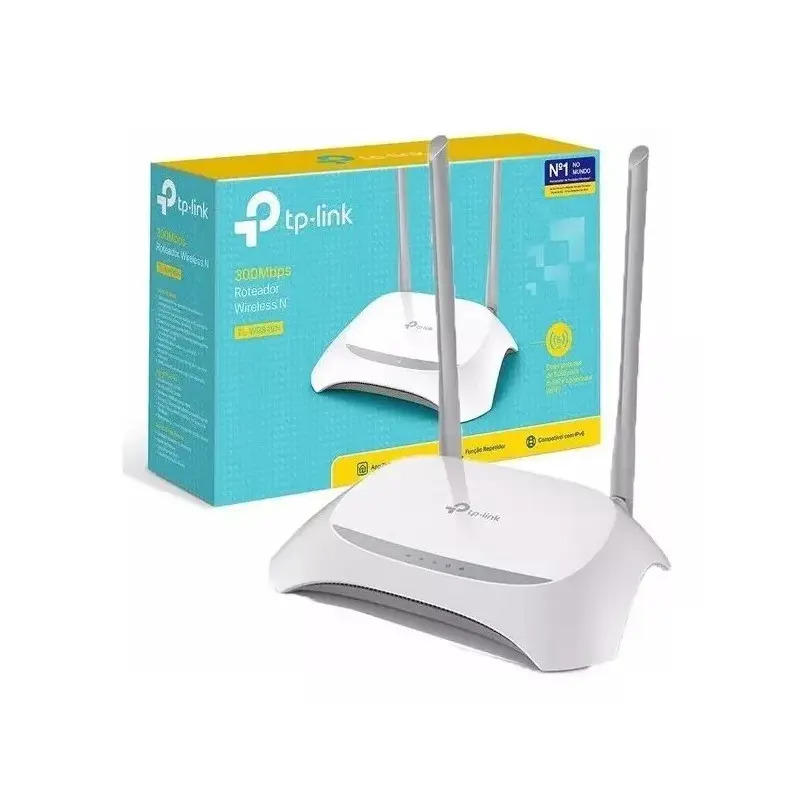 Router Wi-Fi N300, 802.11b / g / n, 300Mbps a 2.4GHz, 5 puertos 10 / 100M, 2 antenas fijas de 4dBi, marca TP-Link