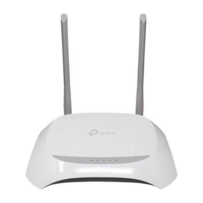 Router Wi-Fi N300, 802.11b / g / n, 300Mbps a 2.4GHz, 5 puertos 10 / 100M, 2 antenas fijas de 4dBi, marca TP-Link