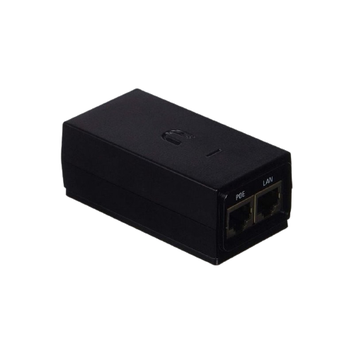 Adaptador PoE Ubiquiti de 24 VDC, 0.5 A con puerto Gigabit, marca Ubiquiti