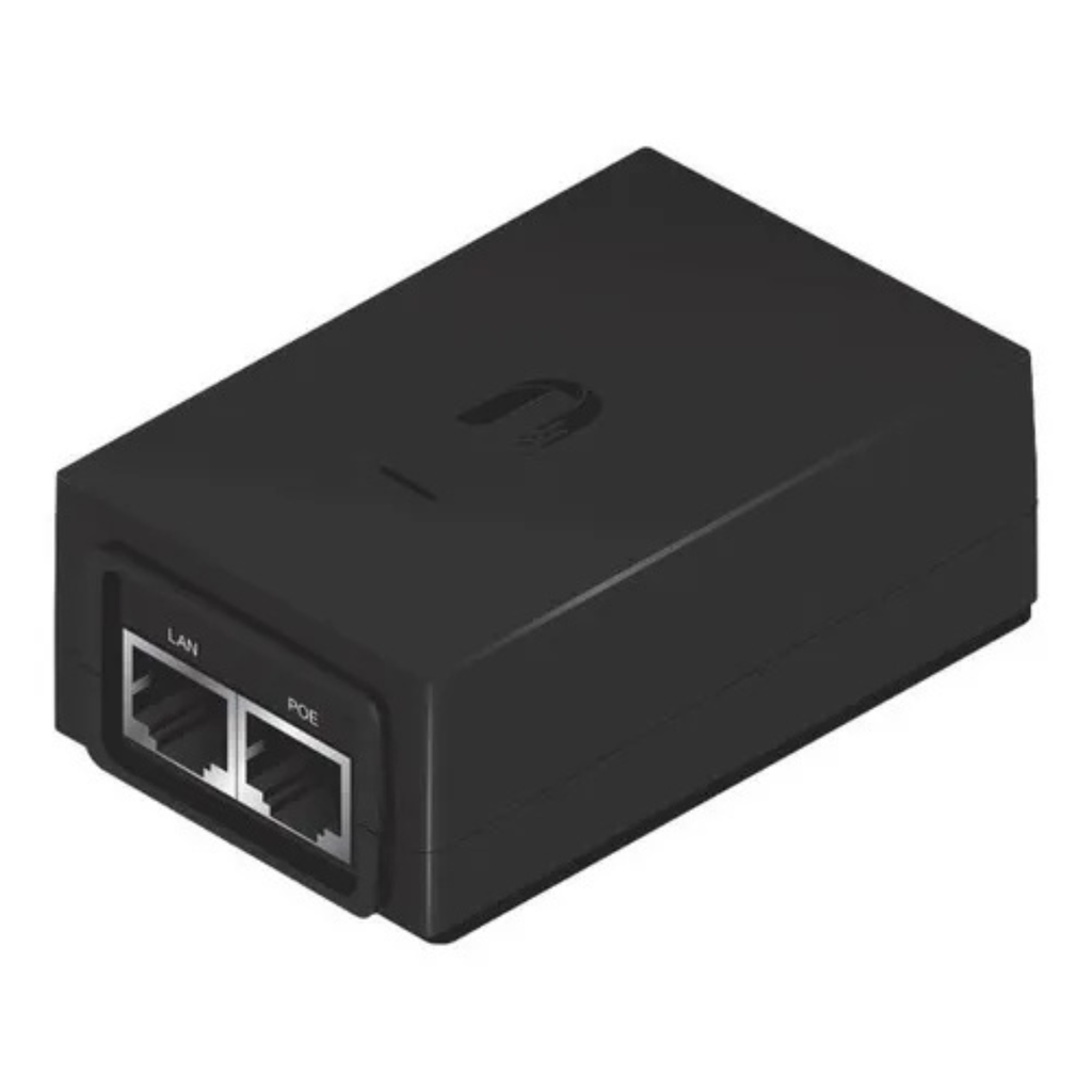 Adaptador PoE Ubiquiti de 24 VDC, 1.0 A con puerto Gigabit, marca Ubiquiti