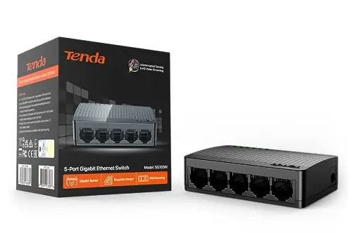 SWITCH  SOHO  de escritorio de 5 puertos gigabit, marca Tenda