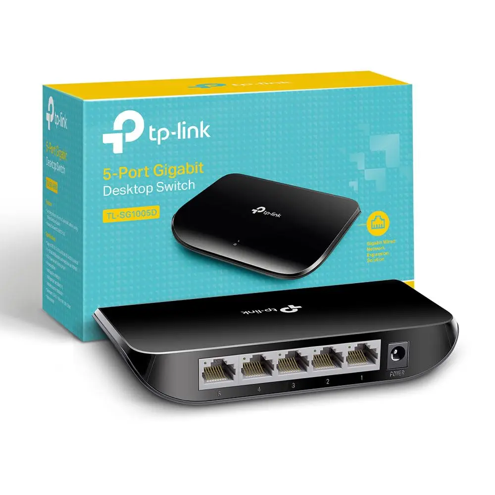 SWITCH 5 PUERTOS GIGABIT, marca TP-Link