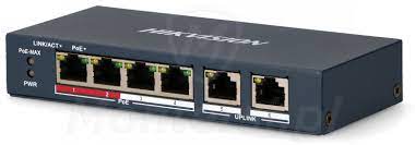 Switch 4 puertos 10/100 y dos puertos Rj45 de 10/100 Mbps, marca Hikvision