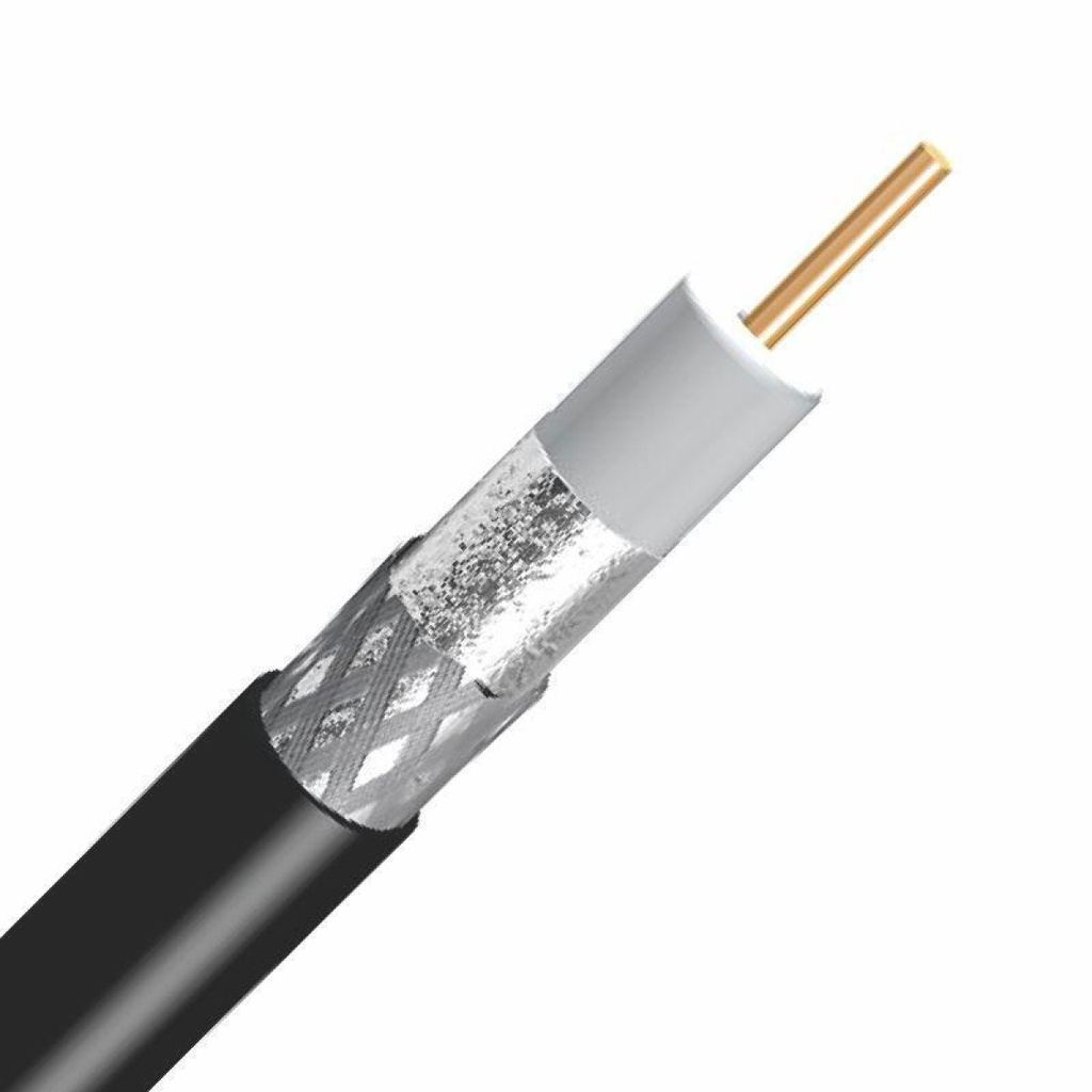 Rollo de Cable Coaxial RG6 90% Sin Mensajero 305mts