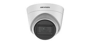 Cámara Domo Turbo, resolución 5 Mpx, lente fijo, IR 40 mts, IP67, 4 híbrida, micrófono incorporado, Marca Hikvision.