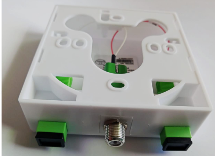 Micro nodo óptico pasivo 1550 nm para FTTX, Entrada FO, Salida para ONT, RF 0dB y Fibra