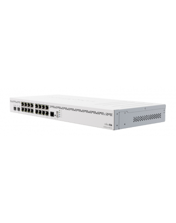 16 puertos Gigabit Ethernet, 2 jaulas SFP+ de 10G, marca Mikrotik