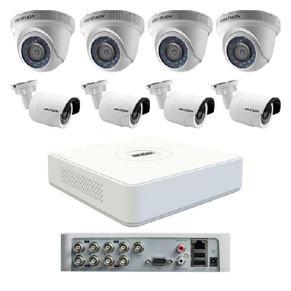 Combo de 8 cámaras 5mpx con todos sus accesorios marca Hikvision