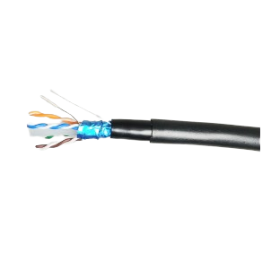CABLE/ FUTP/ CAT 6 / Exterior/ 23AWG/ Bobina 305mts  BLINDADO NEGRO, 100% Cobre Marca SUPRANET 