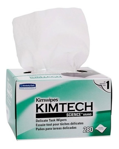 Caja de Toalla Seca Limpiadora de Fibra Óptica, 280Uni. Marca Kimtech