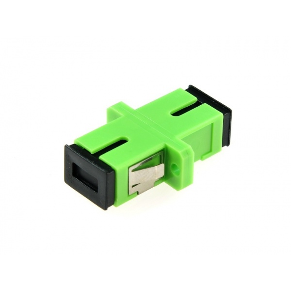 Unión óptica simple SC/APC-SC/APC (Verde)