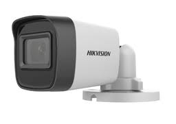 DS-2CE16H0T-ITFS Cámara Turbo Bala 5Mpx metálica con audio, lente fijo, plástica, IR 20Mts, 4 hibrida, marca Hikvision