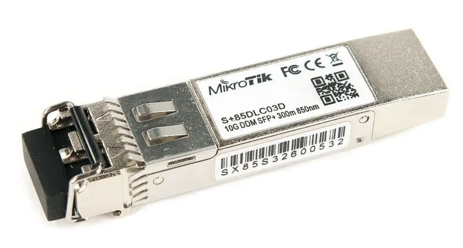 Modulo SFP + 10Gbps para fibra Multimodo 850nm para 300mts Modelo S+85DLC03D Marca Mikrotik 