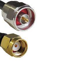 Par de cables conectorizados, conector RP-SMA a N macho, longitud de 0.5m, marca ALGcom