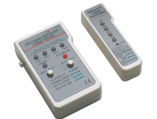 Tester para cables de Red, RJ-11, RJ-45, 4 LEDs