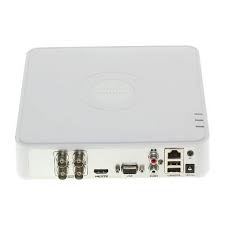 Dvr Hikvision turbo Hikvision 4 canales con tecnologia Acusense, resolución máxima 8 Mpx lite, compatible con tecnologías TVI, AHD, CVI, salida HDMI, VGA, BNC, 1 slot para disco duro Max 10TB (no Incluido), marca Hikvision
