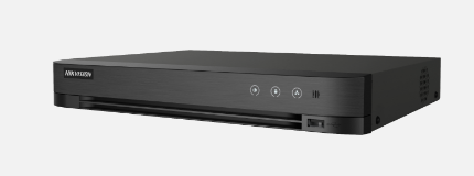 Dvr turbo 8 canales, resolución 8mpx compatible con tecnologías TVI, AHD, CVI, salida HDMI, VGA, BNC, 1 slot para disco duro max 10TB (no incluido) marca Hikvision