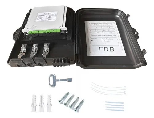 Caja NAP Cuadrada, Completa de 8 Puertos SC/APC (Tipo Cassete)