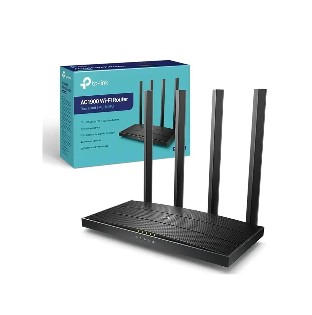 Router Gigabit Inalámbrico MU-MIMO / AC 1900 Doble banda Puertos Gigabit Modelo ARCHER C80 Marca TP-Link