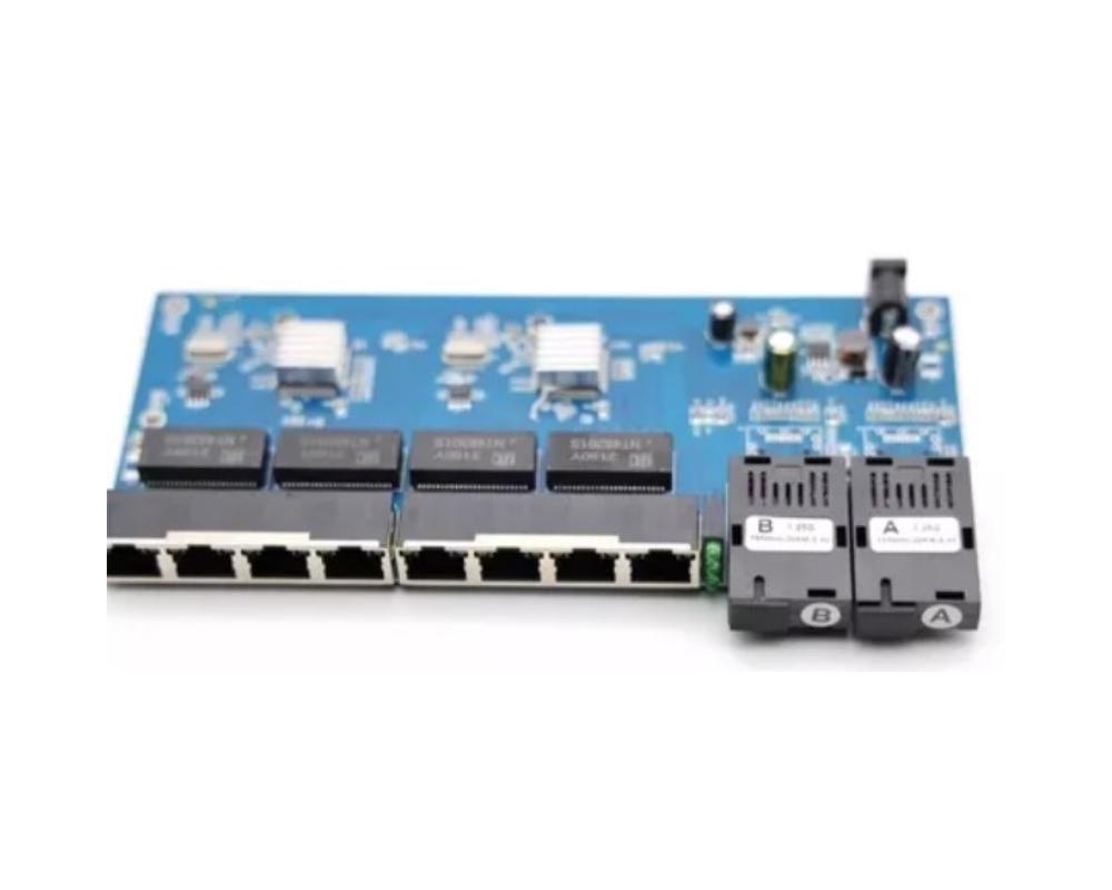 Switch tarjeta PoE Inverso base 100 de 6 puertos