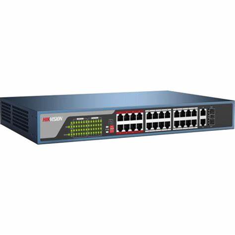 HIKVISION DS-3E0326P-E(C) SWITCH NO ADMI DE 24PTOS POE 10/100 RJ45 2PTOS COMBO  10/100/1000 RJ45/SFP.