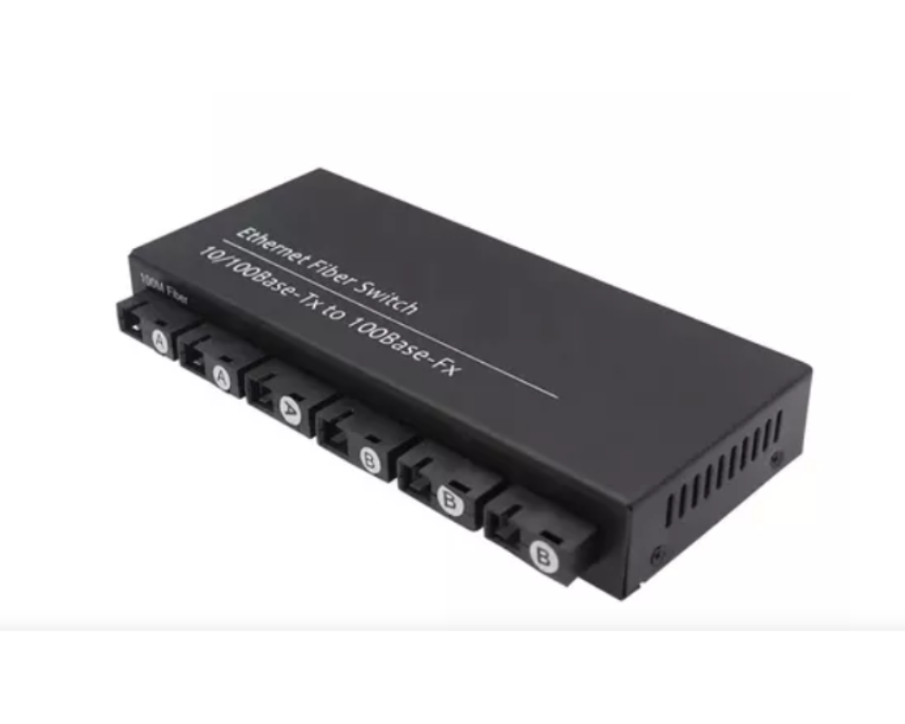 Switch de fibra optica base 100 de 6 puertos  