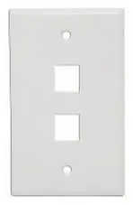 SUPRANET/PLACA PLANA VERTICAL /2 PUERTOS/ blanco