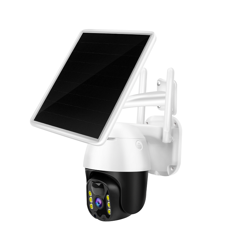 Cámara WIFI para exterior PTZ 4 mpx solar, con bocina y micrófono VH