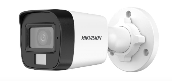 Camara Bala turbo, Resolucion 5Mpx, 3k lente fijo IR 30Mts Luz Blanca 20Mts, IP67 4 hibrido, microfono incorporado Metalico Hikvision