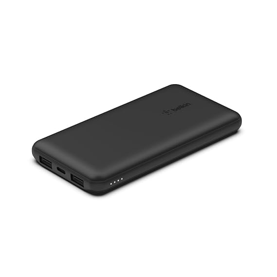 Power Bank - Cargador portátil - 10000 mAh Marca Belkin 3 conectores de salida (2 x USB, 24 pin USB-C)