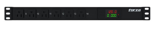 PDU Medible 1800W, 14 tomas, 1U, 110V, marca Forza