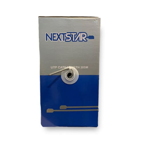 Bobina de cable UTP Cat.6, CCA,305m, para interior, color gris, marca Nextstar