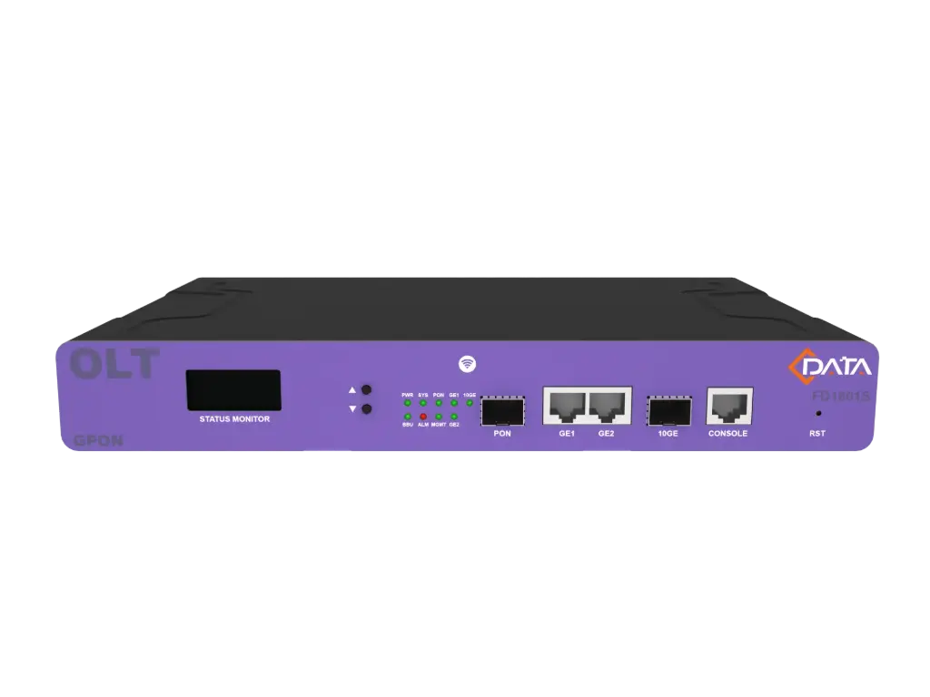 OLT GPON de 1 puerto PON, Incluye 1 SFP Class C++ 7db. Modelo FD1601S-B1 Marca C-DATA