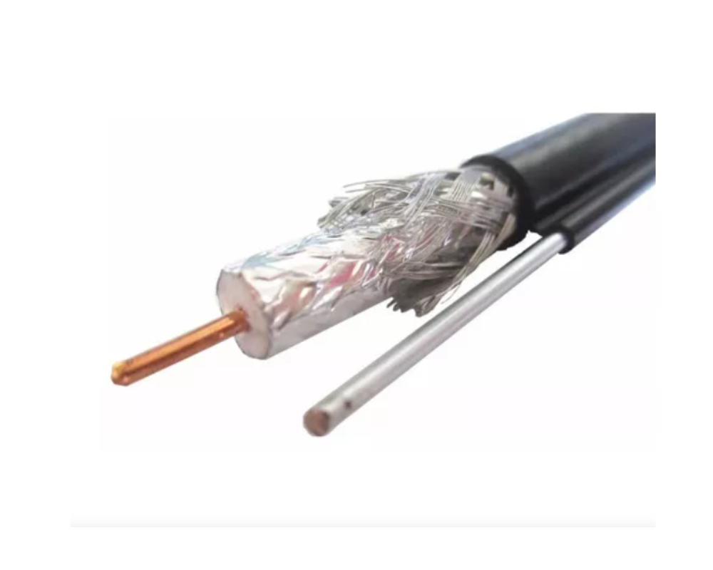 Rollo de Cable Coaxial RG11 90% Con Mensajero 305Mts