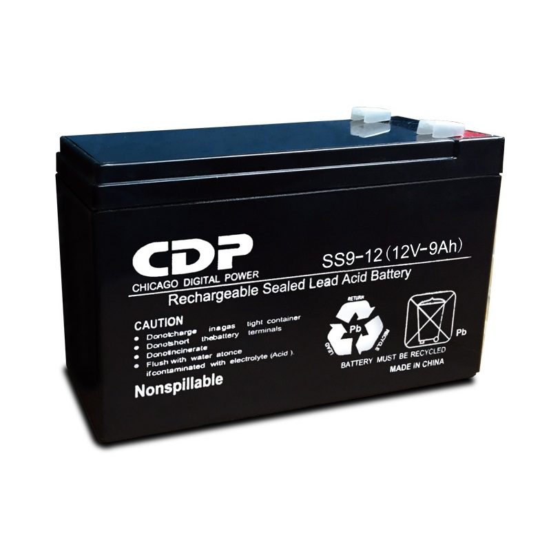 Batería de Plomo-ácido para UPS modelo SLB12-9, Color Negro, 12V-9Ah, marca CDP