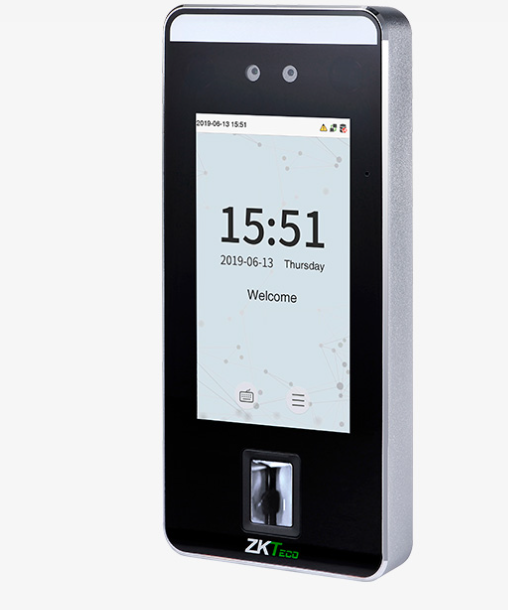 Terminal de reconocimiento Facial, Palma, Huella Digital y temperatura de alta velocidad