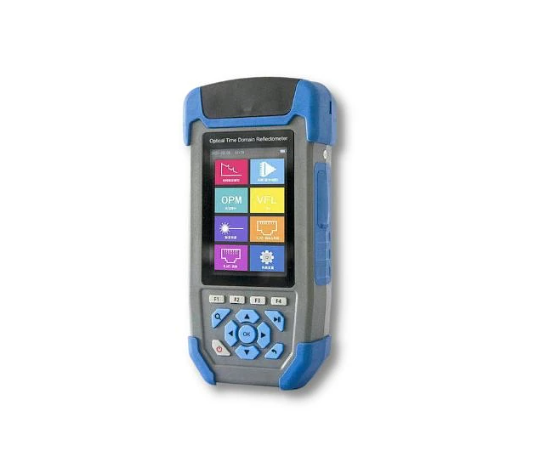 OTDR Mini PRO, frecuencias 1310/1550, Potencias 22/24dB, Con puertos de Provador remoto RJ45, VFL, OTDR/LS, OPM, Linterna 