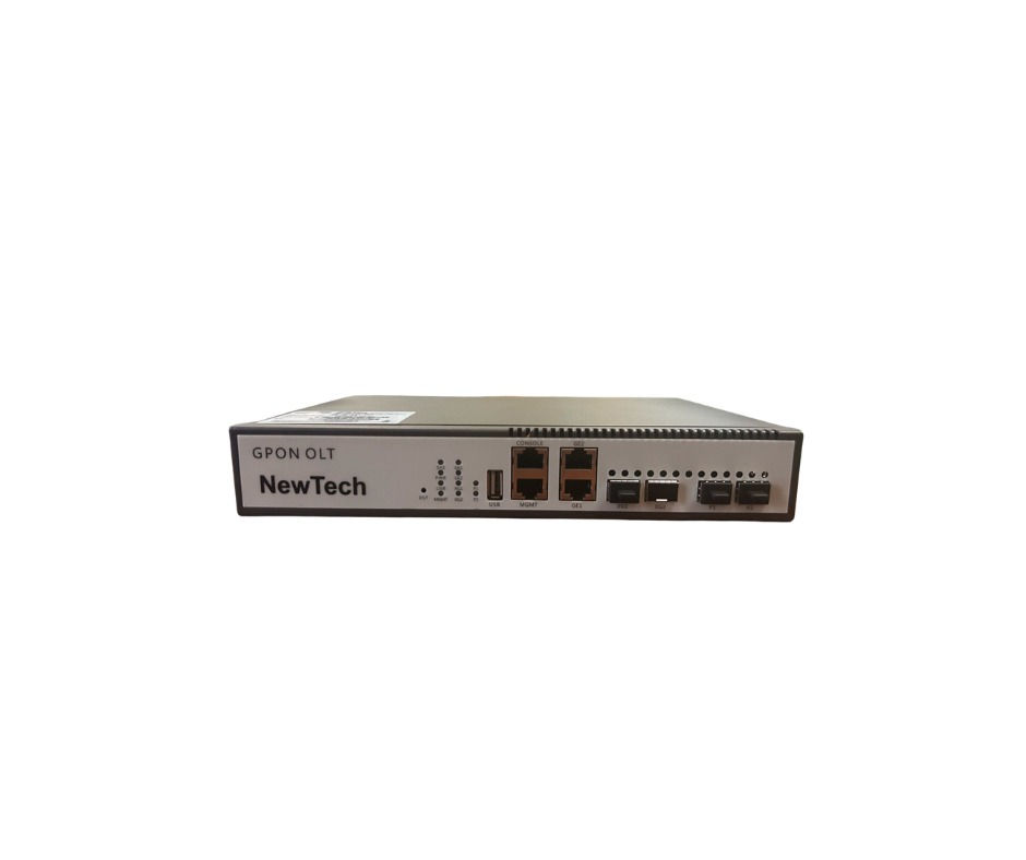 OLT de 2 Puertos GPON, Hasta 256 ONU´S, 2 puertos Uplink RJ45 Gigabit, 1 puerto Uplink SFP/SFP, incluye fuente de alimentación CA, hasta 4096 Vlans, Distancia 20km en puerto PON (Incluyen sus SFPS C++++ 9dBm 1490/1310nm)