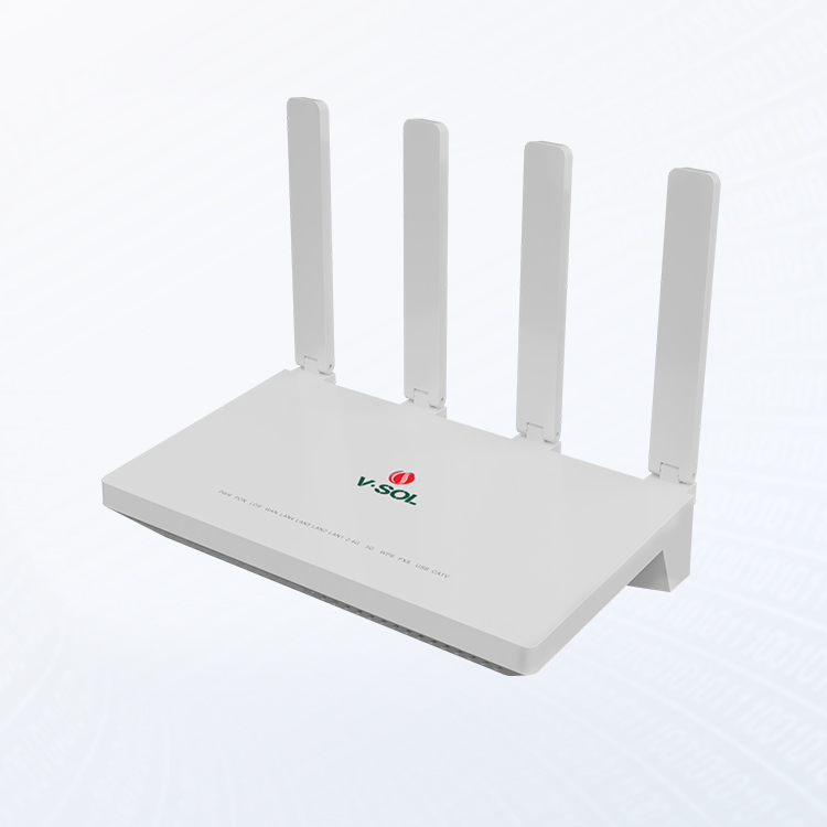 ONU 4Ge+WIFI6 AX 1500+1POTS+CATV+USB3.0 Marca V-Sol modelo HG325AXT