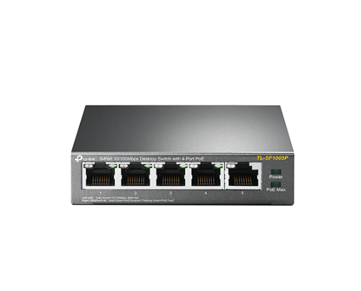 Switch de sobremesa con 5 puertos a 10/100 Mbps PoE 