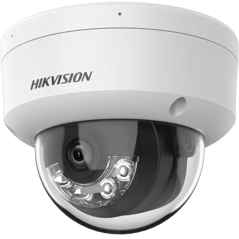 Domo IP 4 Megapixel / Lente 2.8 mm / Dual Light (30 mts IR + 30 mts Luz Blanca) / Micrófono Integrado / Antivandálico IK08 / ACUSENSE Lite / Exterior IP67 / H.265 / PoE / ONVIF / Micro SD